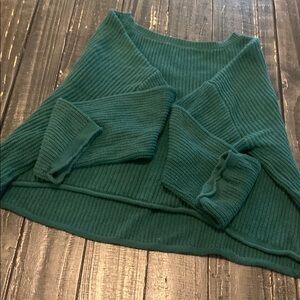 Oversized Halter Green Sweater